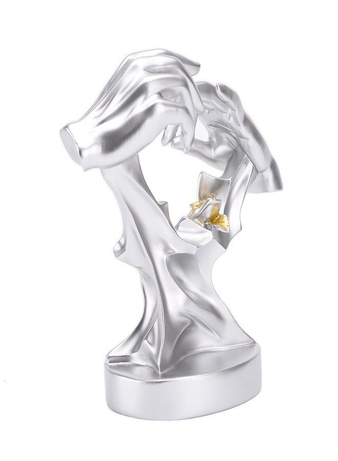 BRABUD Resin Lovers Hands Statue Wear Ring Figurine Wedding Anniversary Valentine's Day Birthday Gift Proposal Marriage Decoration Home Ornament TQGJBS323 - Image 3